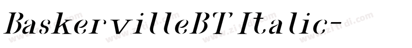 BaskervilleBT Italic字体转换